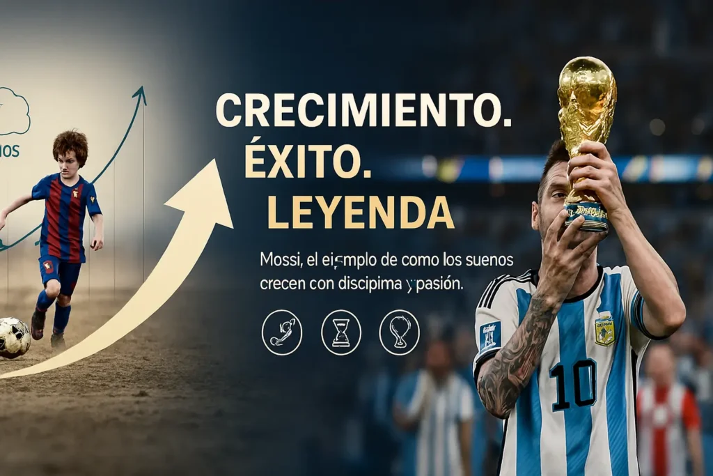 Lionel Messi en su infancia mostrando el crecimiento de Messi gracias a las hormonas del crecimiento- clinica del crecimiento