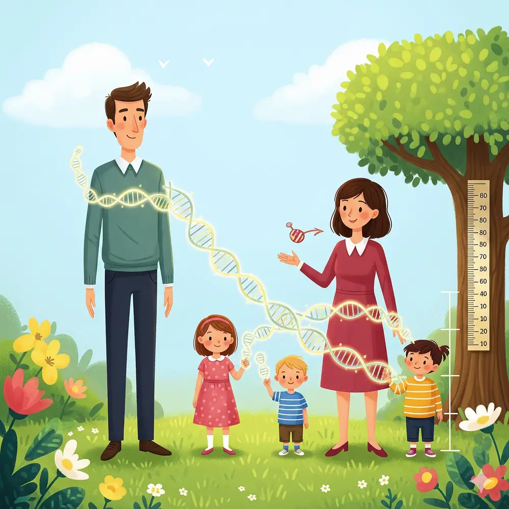 Representación de genética y herencia en la estatura infantil-clinica del crecimiento